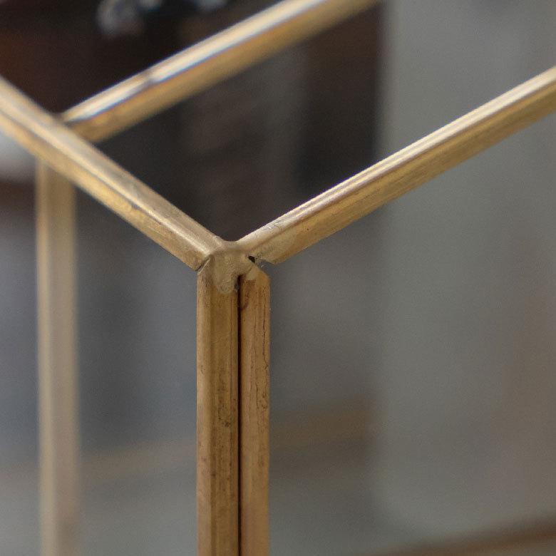 ブラシ スタンド コスメ ガラス 真鍮 5分割 収納 ボックス メイク アクセサリー アンティーク 風 ディスプレイ おしゃれ 北欧  雑貨 インテリア 西海岸 67070 | ブランド登録なし | 06