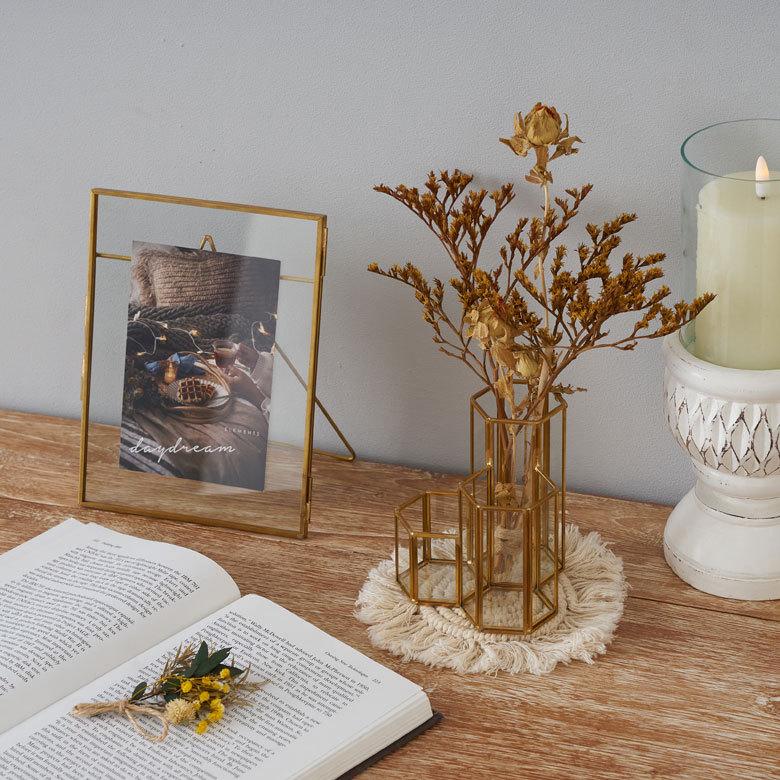 ブラシ スタンド コスメ 収納  ガラス 真鍮 メイク ケース 鉛筆 ペン 立て ボックス 小物 入れ ディスプレイ おしゃれ 北欧  雑貨 インテリア 西海岸 67071 | ブランド登録なし | 04