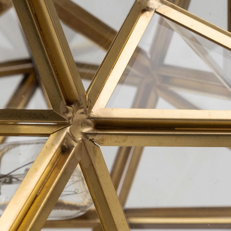 テーブル ランプ ガラス 真鍮 星形 電球 付き E12 LED 対応 照明 ライト オブジェ オブジェ ディスプレイ おしゃれ クリスマス 北欧  雑貨 インテリア 67072 | ELEMENTS（インテリア） | 16