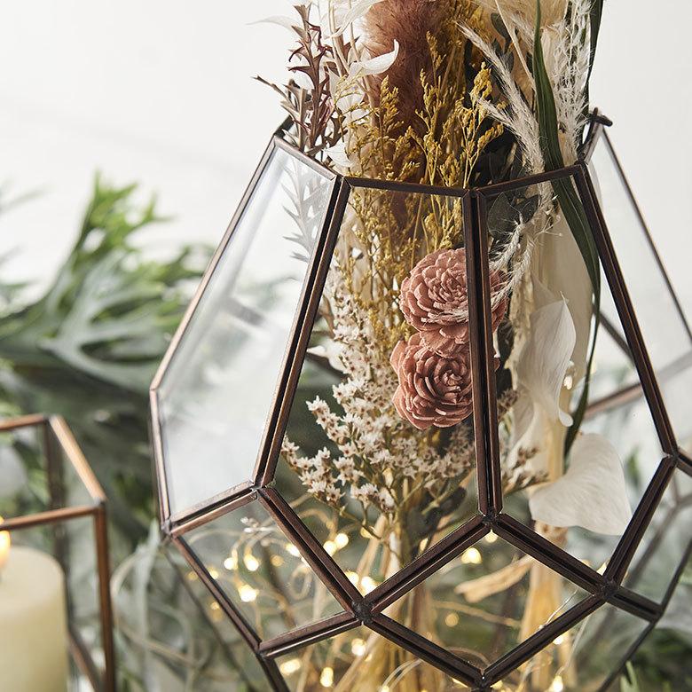 インテリア ライト おしゃれ ガラス ケース 真鍮 ランプ ランタン 照明 デスク LED キャンドル ホルダー スタンド アンティーク 風 北欧 西海岸 67073 | ELEMENTS（インテリア） | 08