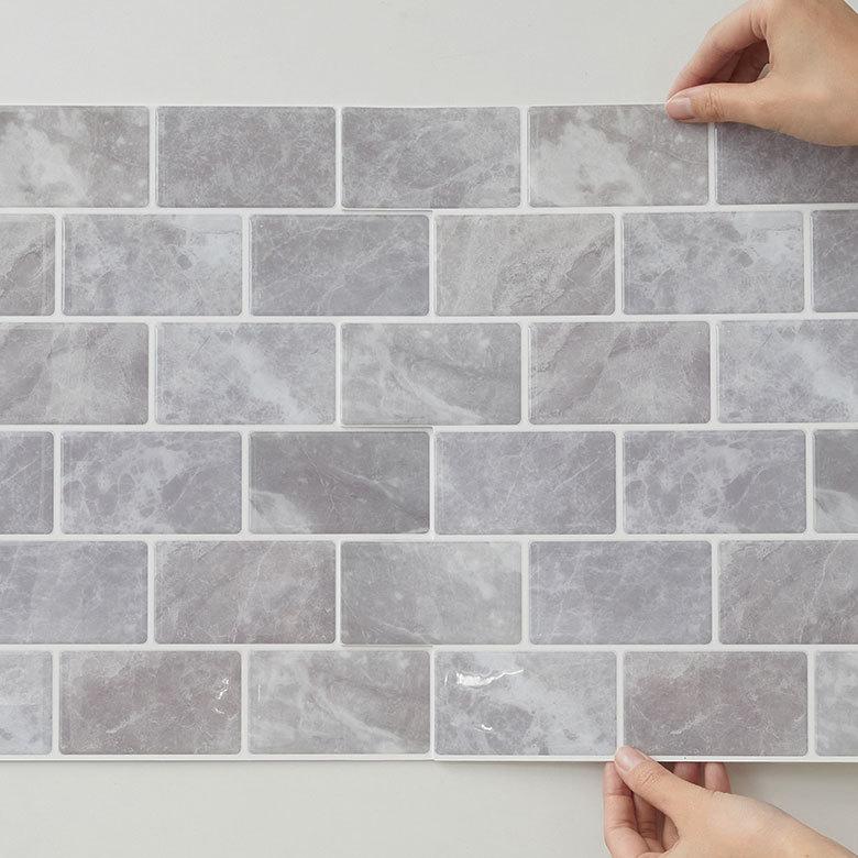 タイル シール 石目 ストーン 1枚 天然石 調 風グレー 石壁 モザイク 壁紙 防水 リメイク シート ウォール ステッカー 簡単 壁面 DIY カット  おしゃれ 67075-gy | ELEMENTS（インテリア） | 12