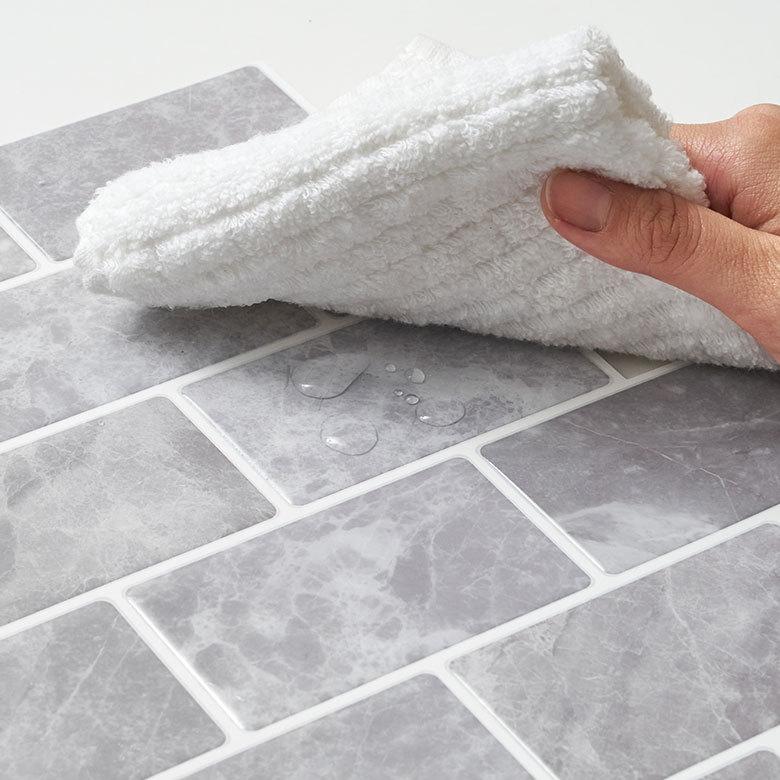 タイル シール 石目 ストーン 1枚 天然石 調 風グレー 石壁 モザイク 壁紙 防水 リメイク シート ウォール ステッカー 簡単 壁面 DIY カット  おしゃれ 67075-gy | ELEMENTS（インテリア） | 16