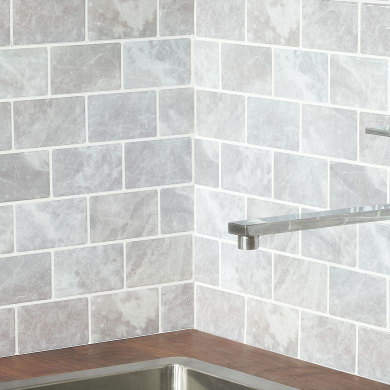 タイル シール 石目 ストーン 1枚 天然石 調 風グレー 石壁 モザイク 壁紙 防水 リメイク シート ウォール ステッカー 簡単 壁面 DIY カット  おしゃれ 67075-gy | ELEMENTS（インテリア） | 17