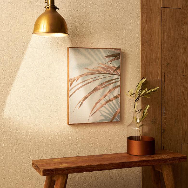 アート パネル パームリーフ フレーム付き グリーン W 30cm D 40cm 壁掛け ポスター  キャンバス 北欧 おしゃれ リゾート ハワイアン  コースタル 西海岸 67078 | ELEMENTS（インテリア） | 11