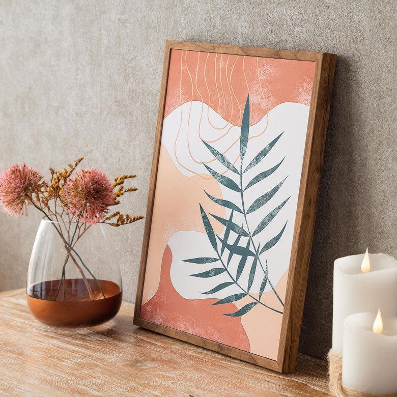アート パネル フレーム付き ボタニカル 風景 W 30cm D 40cm 壁掛け ポスター  キャンバス インテリア 玄関 おしゃれ 北欧 モダン アジアン 雑貨  67083 | ブランド登録なし | 02