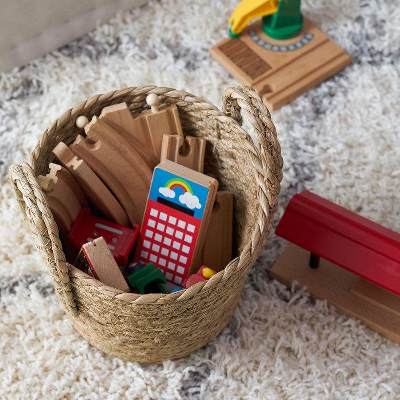 プランター カバー 植木 鉢 バスケット 持ち手付 い草 Sサイズ  [67084]【 5号 6.5号 入れ カバー ポット かご 観葉植物 北欧 おしゃれ  西海岸 インテリア 】 | ブランド登録なし | 13