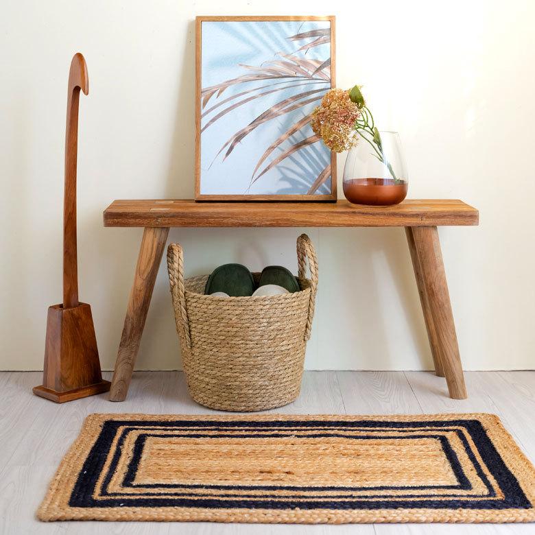 プランター カバー 植木 鉢 バスケット 持ち手付 い草 Lサイズ  [67086]【 8号 9号 入れ カバー ポット かご 観葉植物 北欧 おしゃれ  西海岸 インテリア 】 | ブランド登録なし | 10