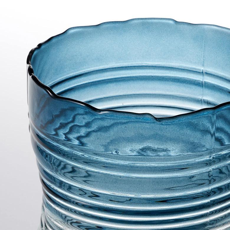 フラワー ベース おしゃれ 花瓶 花びん 花器 ガラス ブルー 楕円柱 造花 入れ 生花 北欧  韓国 インテリア グラデーション 西海岸 ビーチ コースタル 67089 | ブランド登録なし | 14