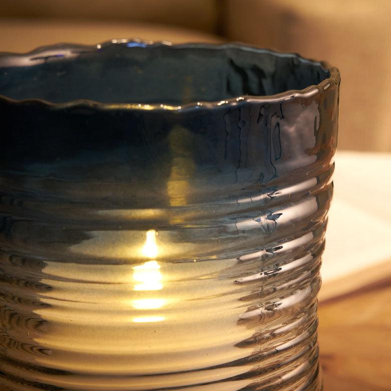 フラワー ベース おしゃれ 花瓶 花びん 花器 ガラス ブルー 楕円柱 造花 入れ 生花 北欧  韓国 インテリア グラデーション 西海岸 ビーチ コースタル 67089 | ブランド登録なし | 07