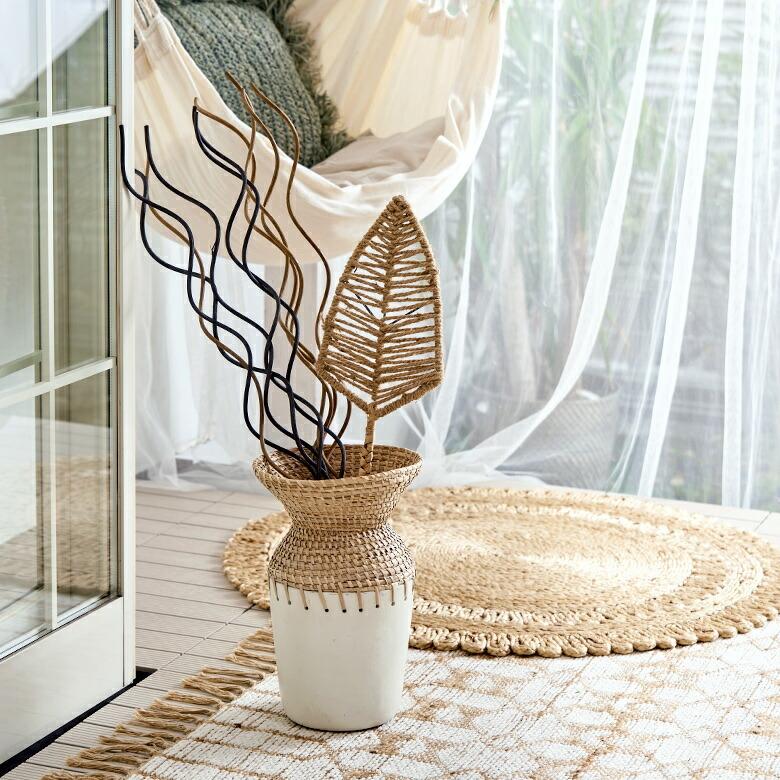 リーフ オブジェ S 高さ 約 60cm 造花 葉 スティック ディスプレイ 花材 置物 壁 飾り ウォール デコレーション おしゃれ 北欧 インテリア 雑貨 西海岸 67090 | ELEMENTS（インテリア） | 01