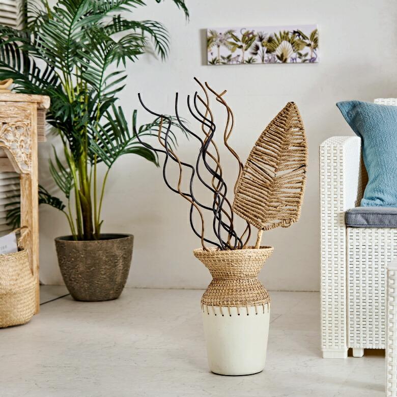 リーフ オブジェ M 高さ 約 79cm 造花 葉 スティック ディスプレイ 花材 置物 壁 飾り ウォール デコレーション おしゃれ 北欧 インテリア 雑貨 西海岸 67091 | ELEMENTS（インテリア） | 11