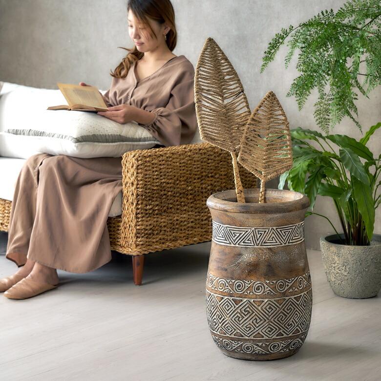 リーフ オブジェ M 高さ 約 79cm 造花 葉 スティック ディスプレイ 花材 置物 壁 飾り ウォール デコレーション おしゃれ 北欧 インテリア 雑貨 西海岸 67091 | ELEMENTS（インテリア） | 03