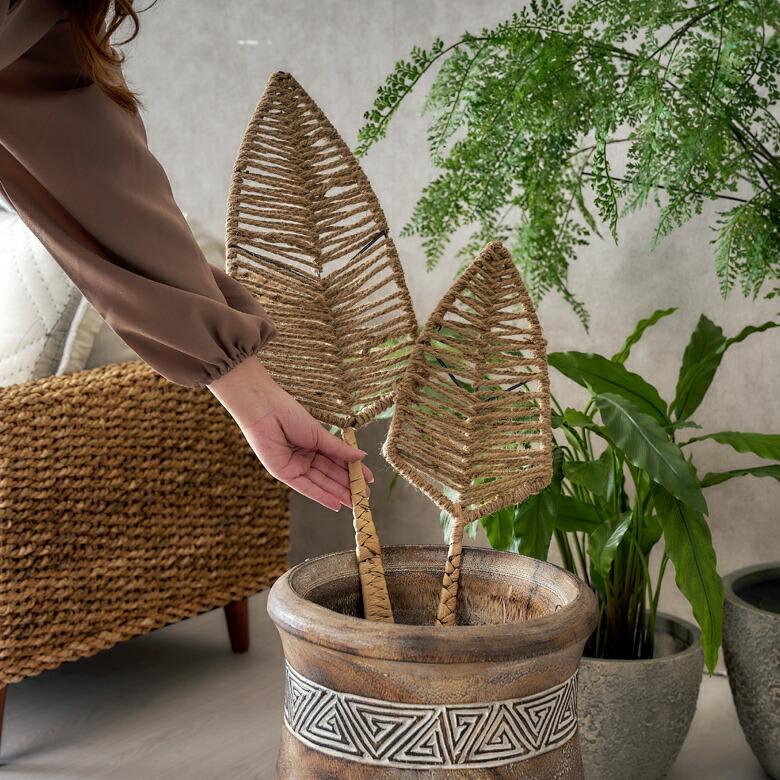 リーフ オブジェ M 高さ 約 79cm 造花 葉 スティック ディスプレイ 花材 置物 壁 飾り ウォール デコレーション おしゃれ 北欧 インテリア 雑貨 西海岸 67091 | ELEMENTS（インテリア） | 07