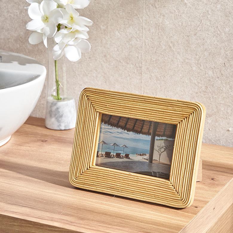 フォト フレーム 写真 立て ラタン製 天然素材 L判 ポストカードサイズ フォト スタンド 壁掛け インテリア ピクチャー 北欧 韓国 西海岸 ビーチ 67093 | ELEMENTS（インテリア） | 11