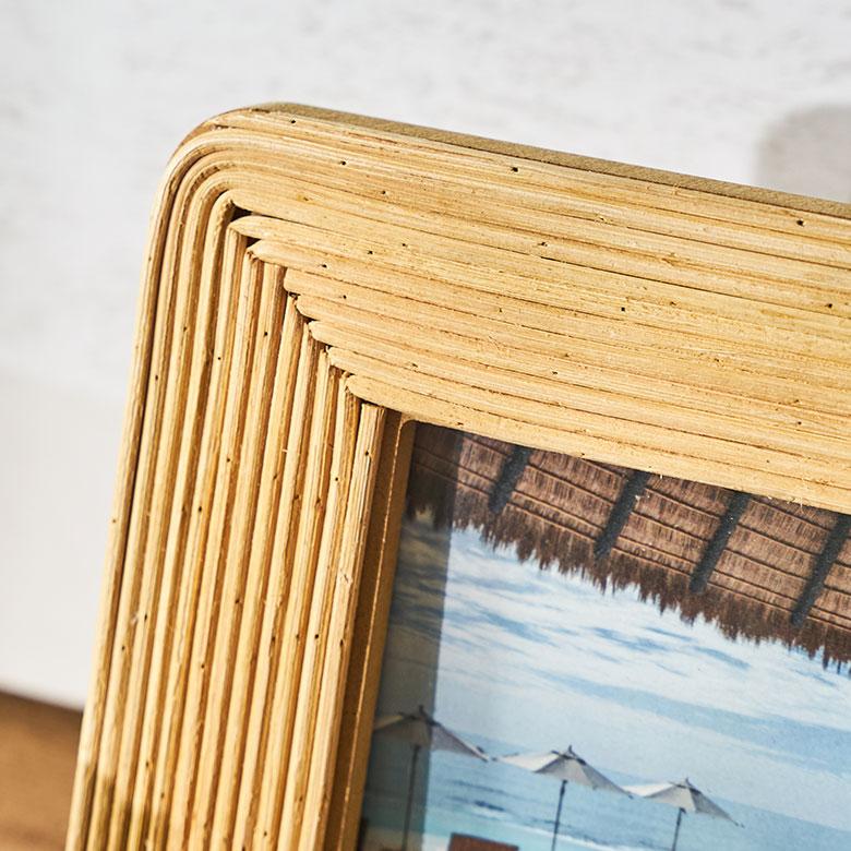 フォト フレーム 写真 立て ラタン製 天然素材 L判 ポストカードサイズ フォト スタンド 壁掛け インテリア ピクチャー 北欧 韓国 西海岸 ビーチ 67093 | ELEMENTS（インテリア） | 03