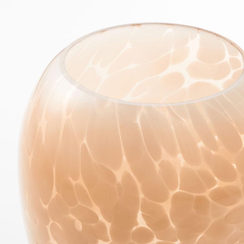 ジャパン ヴィンテージ ガラス ベース ドット ピンク×ホワイト 花器 花瓶 ジャパン ヴィンテージ ガラス ベース ドット ピンク×ホワイト