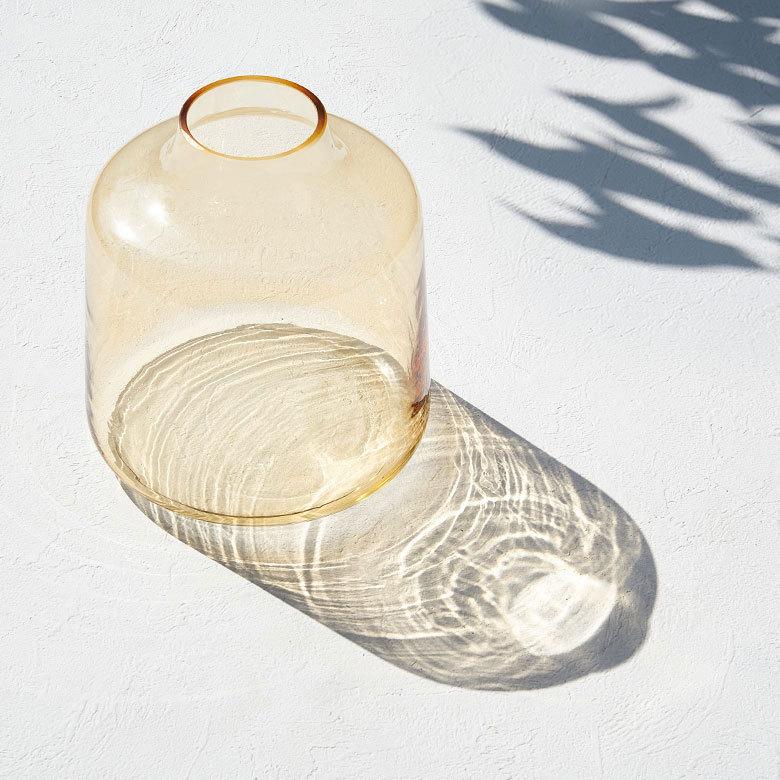 花瓶 おしゃれ ガラス ライトアンバー インテリア 上径8cm ボトル型 アレンジメント 花びん 花器 生花 ドライ フラワー 北欧 韓国 西海岸 ビーチ 67098 | ブランド登録なし | 05