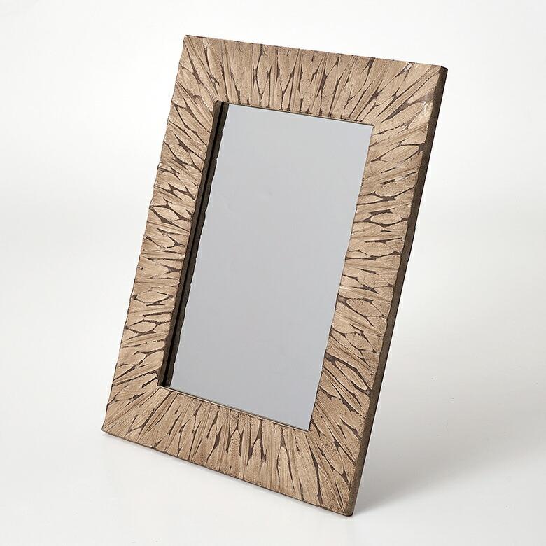 鏡 壁掛け 立て掛け  4Way 木製 四角 長方形 ミラー シンプル ウォール デコレーション リビング 寝室 洗面所 おしゃれ 北欧 かわいい ヴィンテージ風 67100 | ELEMENTS（インテリア） | 10