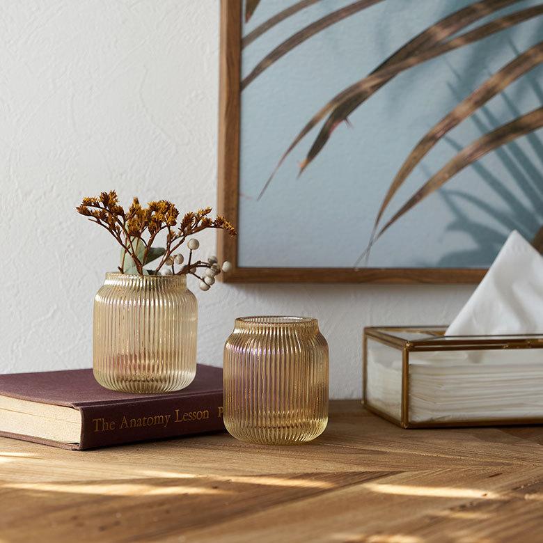 キャンドル ホルダー スタンド 円柱 丸型 ガラス フラワーベース メイクブラシ 収納 ペン ケース インテリア おしゃれ 北欧 かわいい シンプル 西海岸 67101 | ELEMENTS（インテリア） | 12