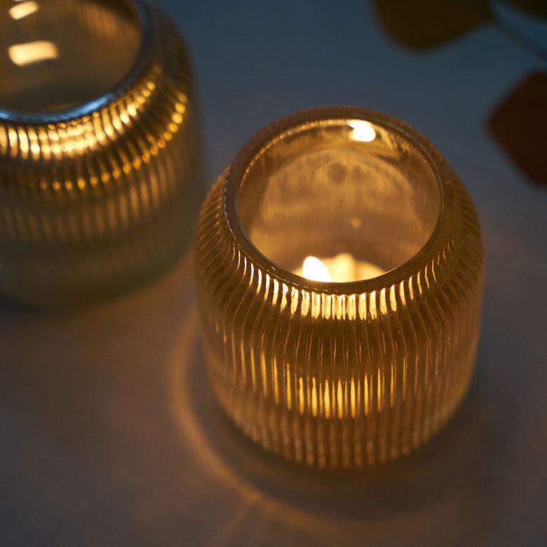 キャンドル ホルダー スタンド 円柱 丸型 ガラス フラワーベース メイクブラシ 収納 ペン ケース インテリア おしゃれ 北欧 かわいい シンプル 西海岸 67101 | ELEMENTS（インテリア） | 04