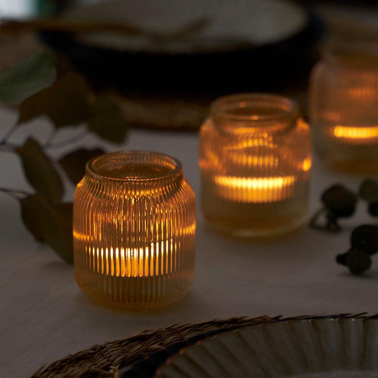 キャンドル ホルダー スタンド 円柱 丸型 ガラス フラワーベース メイクブラシ 収納 ペン ケース インテリア おしゃれ 北欧 かわいい シンプル 西海岸 67101 | ELEMENTS（インテリア） | 07