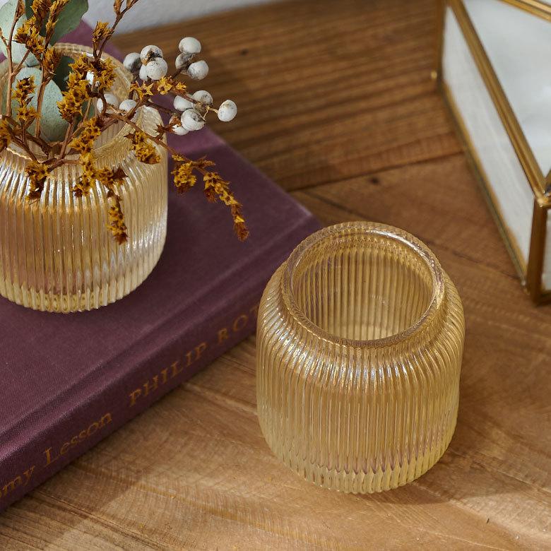 キャンドル ホルダー スタンド 円柱 丸型 ガラス フラワーベース メイクブラシ 収納 ペン ケース インテリア おしゃれ 北欧 かわいい シンプル 西海岸 67101 | ELEMENTS（インテリア） | 08