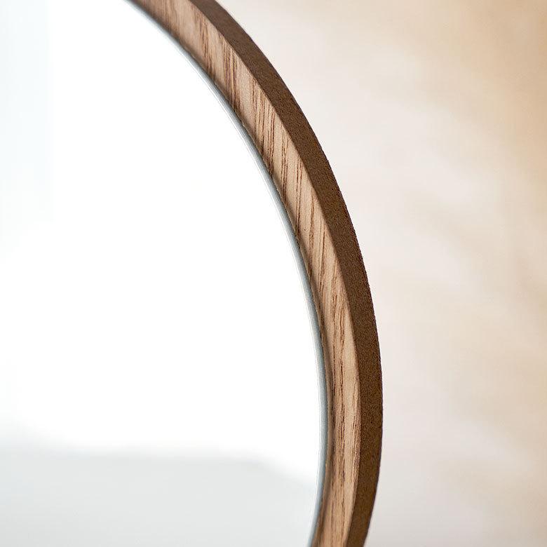 卓上 ミラー  鏡 木製 円形 丸型 角度調節 スタンド 化粧 立て掛け メイク 置き テーブル 玄関 トイレ 洗面所 ホテル用 かわいい シンプル ナチュラル 67105 | ELEMENTS（インテリア） | 13