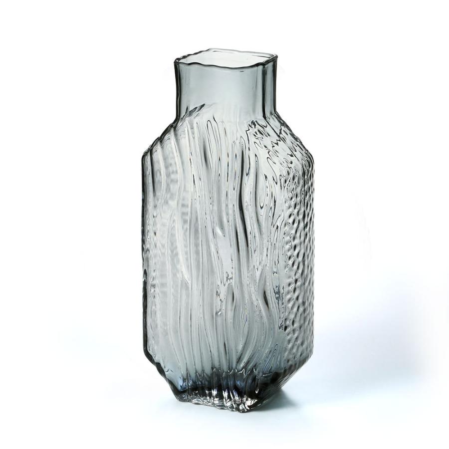 フラワー ベース おしゃれ ガラス クリア グレー トール 大きい 大型 高い 高さ 30.5cm インテリア ボトル型 花びん 花器 生花 ドライ 西海岸 67106 | ブランド登録なし | 19