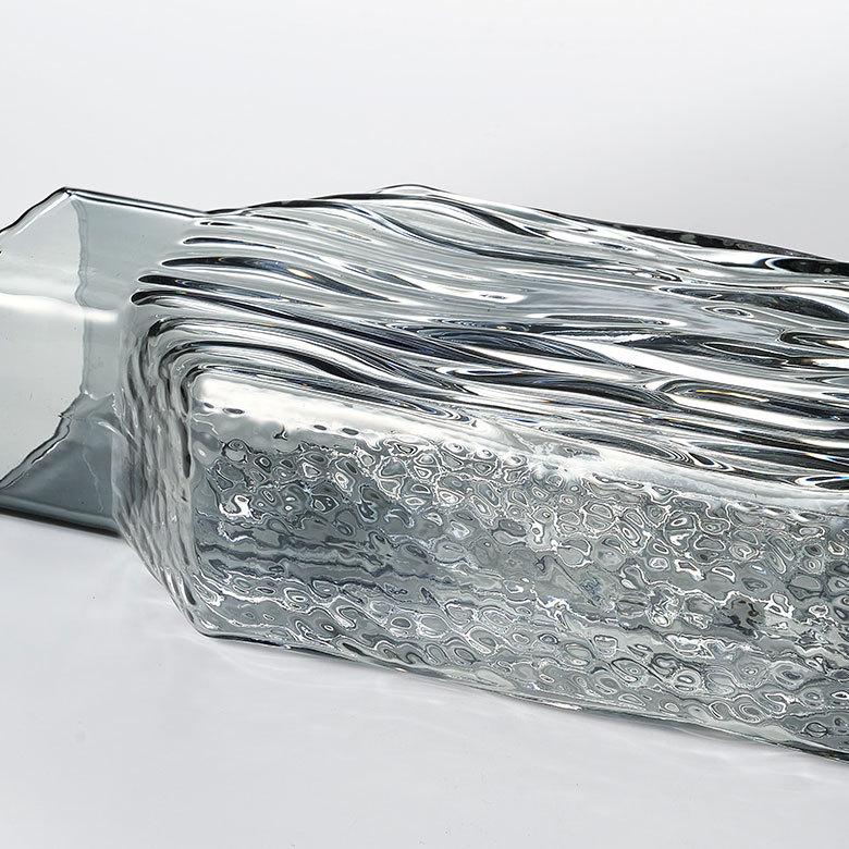 フラワー ベース おしゃれ ガラス クリア グレー トール 大きい 大型 高い 高さ 30.5cm インテリア ボトル型 花びん 花器 生花 ドライ 西海岸 67106 | ブランド登録なし | 07