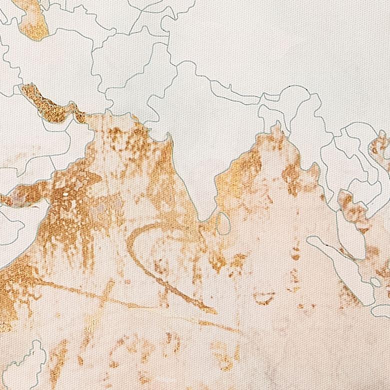 アートパネル 地図 ニュートラルカラー キャンバス ポスター インテリア 絵画 水彩画 風 おしゃれ モダン 北欧 韓国 西海岸 67113 | ELEMENTS（インテリア） | 01