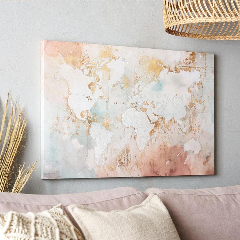 アートパネル 地図 ニュートラルカラー キャンバス ポスター インテリア 絵画 水彩画 風 おしゃれ モダン 北欧 韓国 西海岸 67113 | ELEMENTS（インテリア） | 03