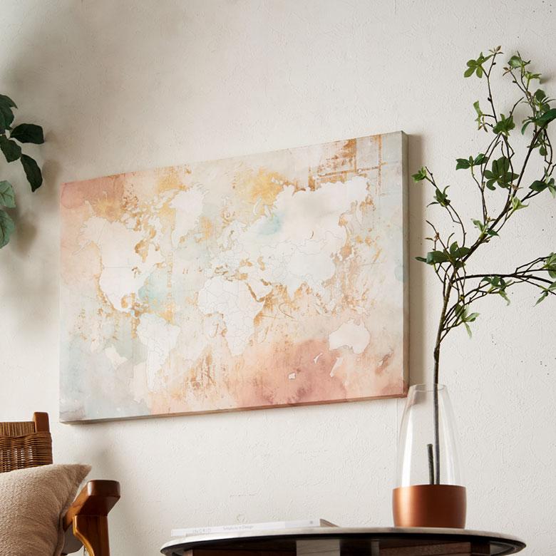 アートパネル 地図 ニュートラルカラー キャンバス ポスター インテリア 絵画 水彩画 風 おしゃれ モダン 北欧 韓国 西海岸 67113 | ELEMENTS（インテリア） | 05