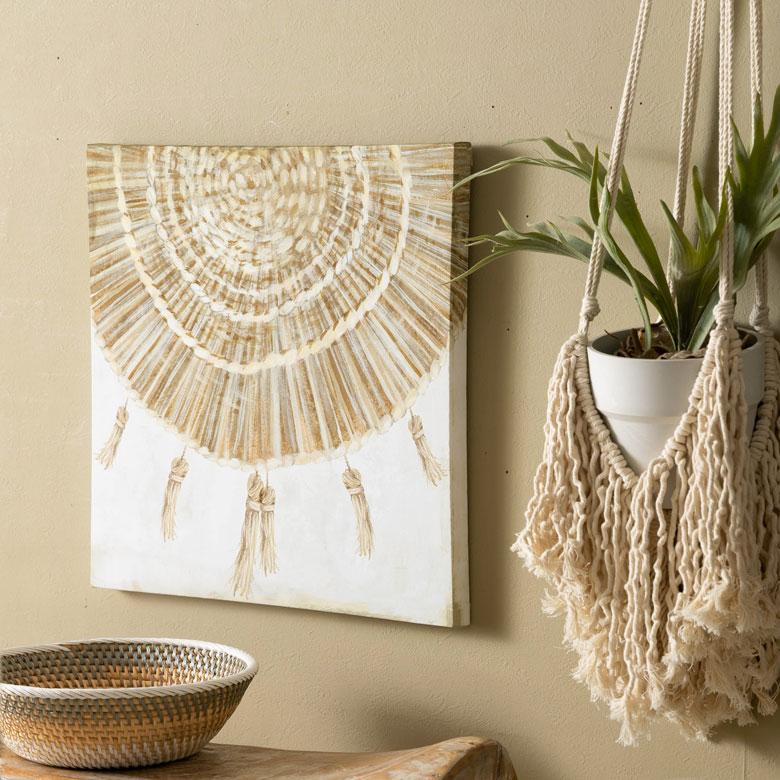アートパネル タッセル柄 ベージュ キャンバス ポスター インテリア 絵画 エスニック柄 おしゃれ モダン 北欧 プリミティブ 西海岸 67116 | ELEMENTS（インテリア） | 03