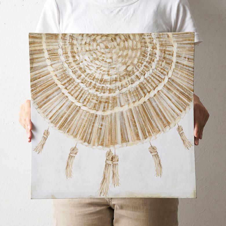 アートパネル タッセル柄 ベージュ キャンバス ポスター インテリア 絵画 エスニック柄 おしゃれ モダン 北欧 プリミティブ 西海岸 67116 | ELEMENTS（インテリア） | 07