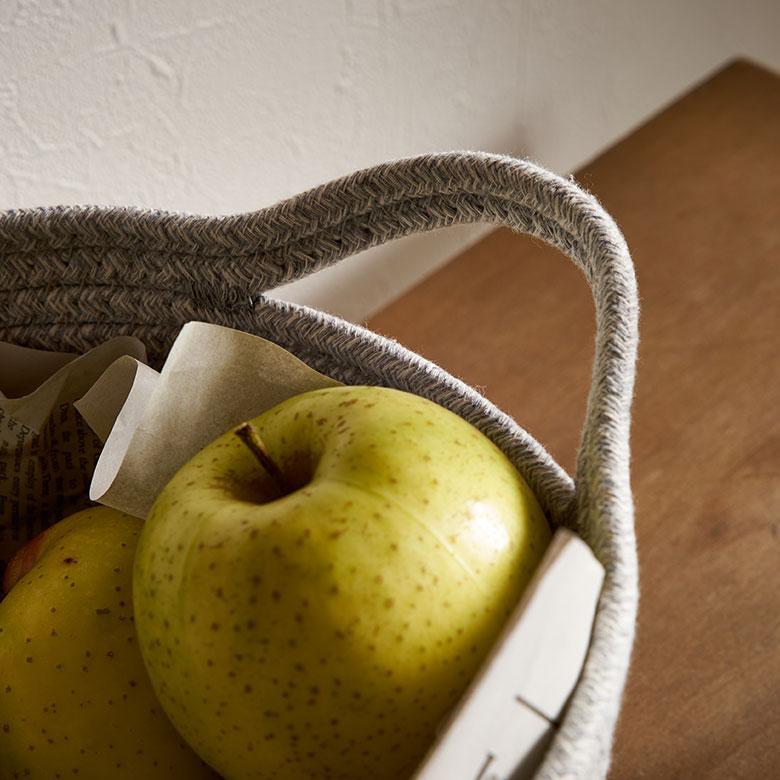 バスケット コットン ラッシュ製 持ち手付き Mサイズ かご 収納 丸型 プランター カバー 鉢 6号鉢対応 インテリア おしゃれ 北欧 西海岸 韓国 67120 | ELEMENTS（インテリア） | 15