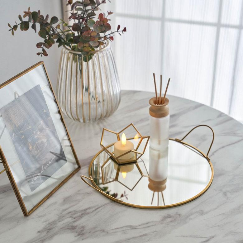 トレー 小物入れ コンポート 真鍮 ガラス ゴールド 84321DS-GD トレー 小物入れ コンポート 真鍮 ガラス ゴールド 84321DS-GD