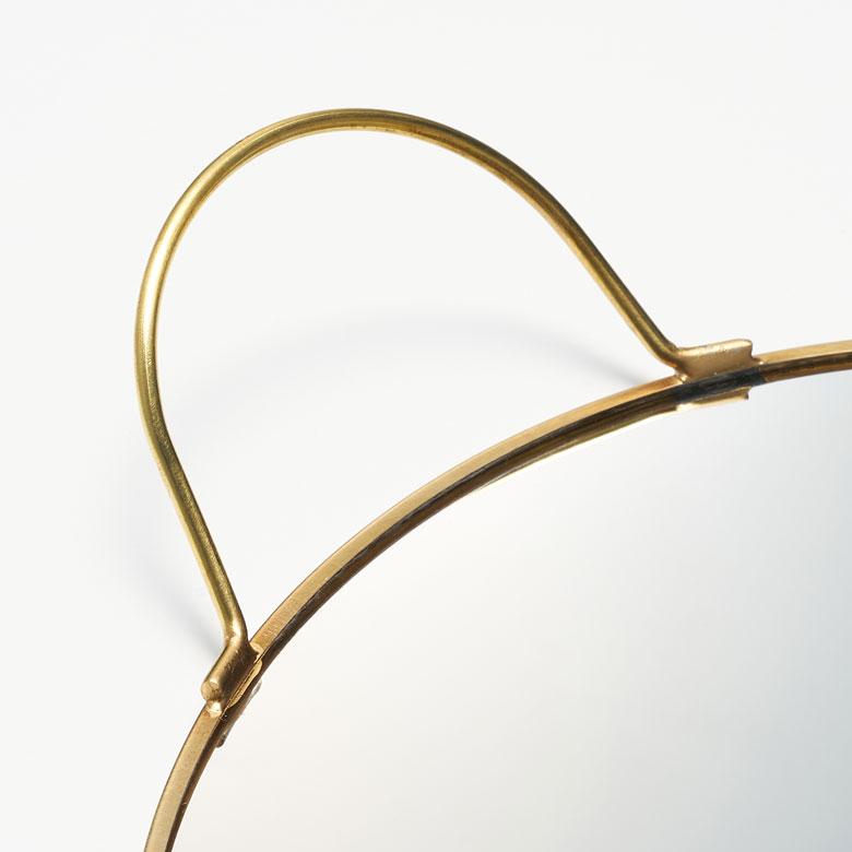 ミラー トレー トレイ 鏡 ガラス 真鍮 ゴールド 直径22cm アクセサリー 小物 入れ 収納 デコレーション ディスプレイ おしゃれ 北欧 雑貨 西海岸風 67125 | ELEMENTS（インテリア） | 08