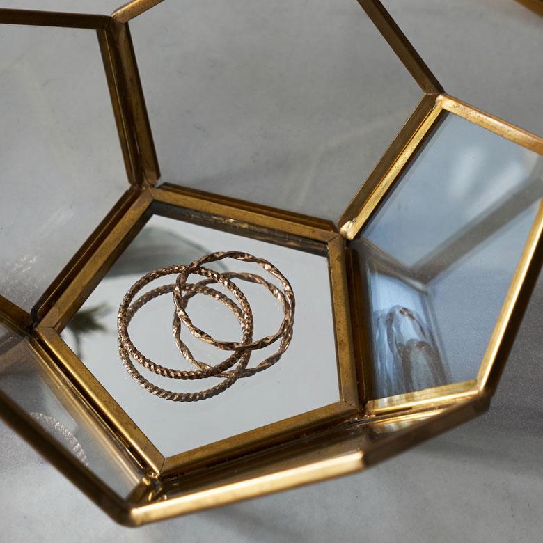 キャンドル ホルダー 鏡 ガラス 真鍮 ゴールド 直径9cm アクセサリー 小物 入れ 収納 デコレーション ディスプレイ おしゃれ 北欧 雑貨 西海岸風 67126 | ELEMENTS（インテリア） | 09