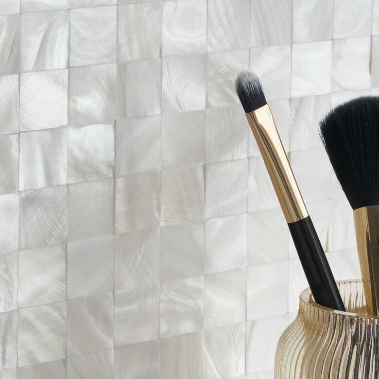 タイル シール モザイク 天然 シェル 貝 リアル 4枚 高級感 シート 防水 ウォール ステッカー デコレーション リメイク インテリア 壁材 西海岸 67127-4 | ELEMENTS（インテリア） | 03