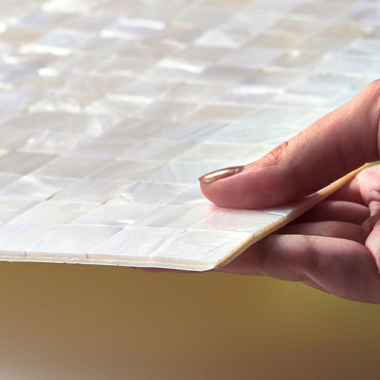 タイル シール モザイク 天然 シェル 貝 リアル 1枚 高級感 シート 防水 ウォール ステッカー デコレーション リメイク インテリア 壁材 西海岸 67127 | ELEMENTS（インテリア） | 17