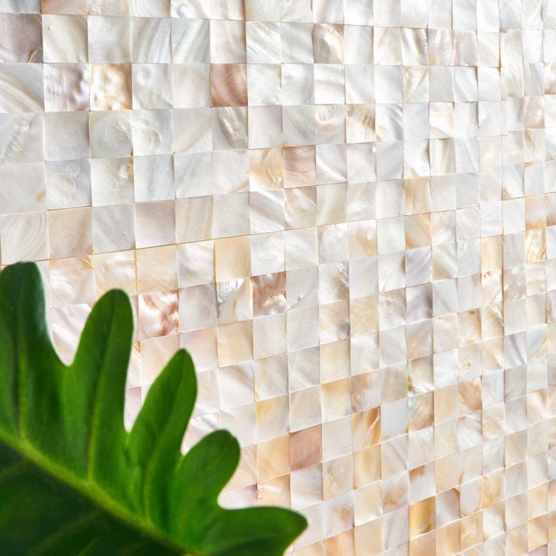 タイル シール モザイク 天然 シェル 貝 リアル 1枚 高級感 シート 防水 ウォール ステッカー デコレーション リメイク インテリア 壁材 西海岸 67128 | ELEMENTS（インテリア） | 16