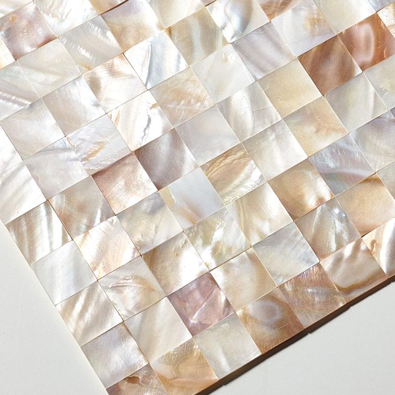 タイル シール モザイク 天然 シェル 貝 リアル 1枚 高級感 シート 防水 ウォール ステッカー デコレーション リメイク インテリア 壁材 西海岸 67128 | ELEMENTS（インテリア） | 04