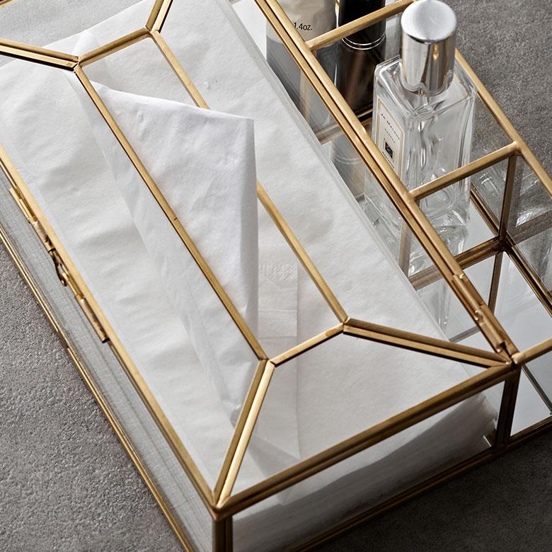 ティッシュ ケース ボックス リモコン ラック ガラス 真鍮 ふた 付き リビング 小物  収納 カバー おしゃれ 北欧 リゾート 雑貨 インテリア 西海岸 67149 | ELEMENTS（インテリア） | 12