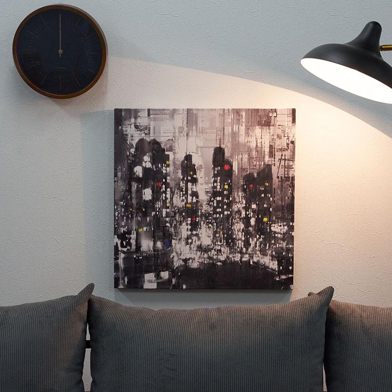 アート パネル 都会 夜 景 キャンパス 50cm×50cm 絵画 壁 掛け 飾り ボード ウォール デコレーション インテリア おしゃれ 北欧 リゾート 雑貨 西海岸風 67152 | ELEMENTS（インテリア） | 15