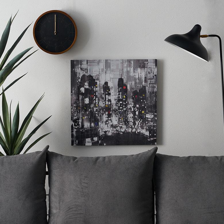 アート パネル 都会 夜 景 キャンパス 50cm×50cm 絵画 壁 掛け 飾り ボード ウォール デコレーション インテリア おしゃれ 北欧 リゾート 雑貨 西海岸風 67152 | ELEMENTS（インテリア） | 17