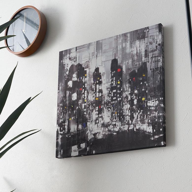 アート パネル 都会 夜 景 キャンパス 50cm×50cm 絵画 壁 掛け 飾り ボード ウォール デコレーション インテリア おしゃれ 北欧 リゾート 雑貨 西海岸風 67152 | ELEMENTS（インテリア） | 18