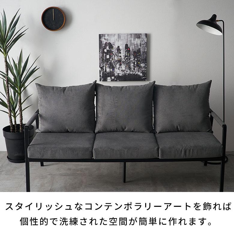 アート パネル 都会 夜 景 キャンパス 50cm×50cm 絵画 壁 掛け 飾り ボード ウォール デコレーション インテリア おしゃれ 北欧 リゾート 雑貨 西海岸風 67152 | ELEMENTS（インテリア） | 04