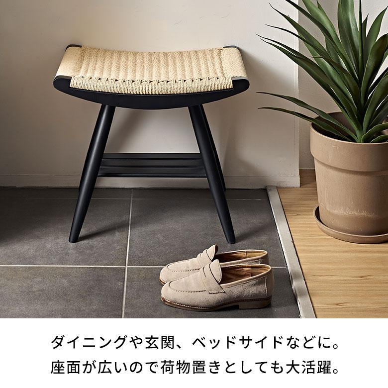 スツール 椅子 チェア ベンチ 座高面 45cm オットマン 1人 掛け 1P 腰掛け コンパクト 軽量 荷物置き おしゃれ 北欧 リゾート 家具 インテリア 西海岸風 67159 | ELEMENTS（インテリア） | 05