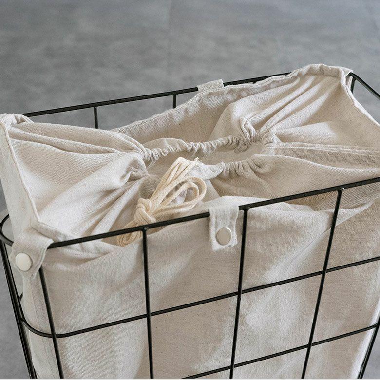 ランドリーバスケット キャスター ワイヤーバスケット おしゃれ 大容量 かご バスケット 収納 スチール 内布 洗濯物入れ 北欧 リゾート インテリア 西海岸 67201 | ELEMENTS（インテリア） | 12