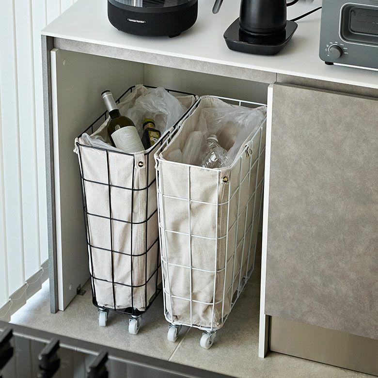 ランドリーバスケット キャスター ワイヤーバスケット おしゃれ 大容量 かご バスケット 収納 スチール 内布 洗濯物入れ 北欧 リゾート インテリア 西海岸 67201 | ELEMENTS（インテリア） | 13